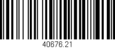 Código de barras (EAN, GTIN, SKU, ISBN): '40676.21'