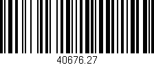 Código de barras (EAN, GTIN, SKU, ISBN): '40676.27'