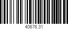 Código de barras (EAN, GTIN, SKU, ISBN): '40676.31'