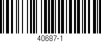 Código de barras (EAN, GTIN, SKU, ISBN): '40687-1'