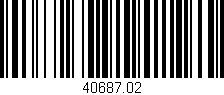 Código de barras (EAN, GTIN, SKU, ISBN): '40687.02'