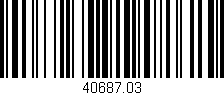 Código de barras (EAN, GTIN, SKU, ISBN): '40687.03'