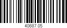 Código de barras (EAN, GTIN, SKU, ISBN): '40687.05'