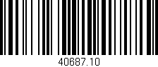 Código de barras (EAN, GTIN, SKU, ISBN): '40687.10'