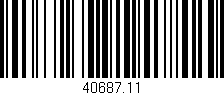 Código de barras (EAN, GTIN, SKU, ISBN): '40687.11'