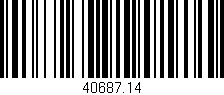 Código de barras (EAN, GTIN, SKU, ISBN): '40687.14'