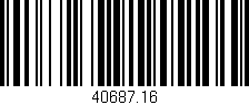 Código de barras (EAN, GTIN, SKU, ISBN): '40687.16'