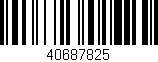 Código de barras (EAN, GTIN, SKU, ISBN): '40687825'