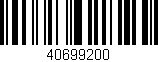 Código de barras (EAN, GTIN, SKU, ISBN): '40699200'