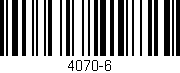 Código de barras (EAN, GTIN, SKU, ISBN): '4070-6'