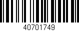 Código de barras (EAN, GTIN, SKU, ISBN): '40701749'