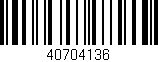 Código de barras (EAN, GTIN, SKU, ISBN): '40704136'