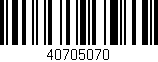 Código de barras (EAN, GTIN, SKU, ISBN): '40705070'