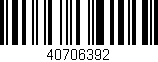 Código de barras (EAN, GTIN, SKU, ISBN): '40706392'