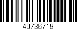 Código de barras (EAN, GTIN, SKU, ISBN): '40736719'
