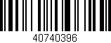 Código de barras (EAN, GTIN, SKU, ISBN): '40740396'