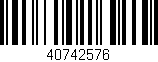 Código de barras (EAN, GTIN, SKU, ISBN): '40742576'