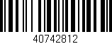 Código de barras (EAN, GTIN, SKU, ISBN): '40742812'