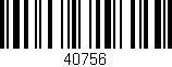 Código de barras (EAN, GTIN, SKU, ISBN): '40756'
