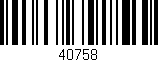 Código de barras (EAN, GTIN, SKU, ISBN): '40758'