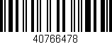Código de barras (EAN, GTIN, SKU, ISBN): '40766478'