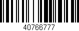 Código de barras (EAN, GTIN, SKU, ISBN): '40766777'