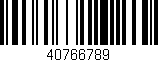 Código de barras (EAN, GTIN, SKU, ISBN): '40766789'