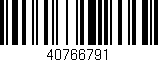 Código de barras (EAN, GTIN, SKU, ISBN): '40766791'