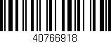 Código de barras (EAN, GTIN, SKU, ISBN): '40766918'