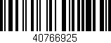 Código de barras (EAN, GTIN, SKU, ISBN): '40766925'