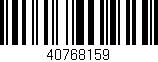 Código de barras (EAN, GTIN, SKU, ISBN): '40768159'