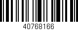 Código de barras (EAN, GTIN, SKU, ISBN): '40768166'