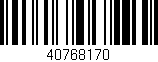 Código de barras (EAN, GTIN, SKU, ISBN): '40768170'