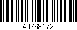 Código de barras (EAN, GTIN, SKU, ISBN): '40768172'