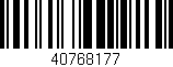Código de barras (EAN, GTIN, SKU, ISBN): '40768177'