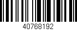 Código de barras (EAN, GTIN, SKU, ISBN): '40768192'