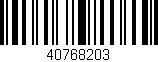 Código de barras (EAN, GTIN, SKU, ISBN): '40768203'