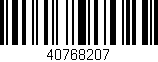 Código de barras (EAN, GTIN, SKU, ISBN): '40768207'
