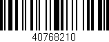 Código de barras (EAN, GTIN, SKU, ISBN): '40768210'