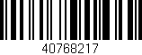 Código de barras (EAN, GTIN, SKU, ISBN): '40768217'