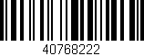 Código de barras (EAN, GTIN, SKU, ISBN): '40768222'