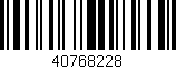 Código de barras (EAN, GTIN, SKU, ISBN): '40768228'