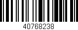 Código de barras (EAN, GTIN, SKU, ISBN): '40768238'