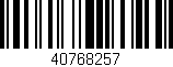 Código de barras (EAN, GTIN, SKU, ISBN): '40768257'