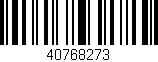 Código de barras (EAN, GTIN, SKU, ISBN): '40768273'