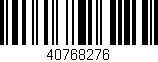 Código de barras (EAN, GTIN, SKU, ISBN): '40768276'