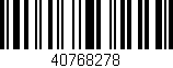 Código de barras (EAN, GTIN, SKU, ISBN): '40768278'