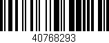 Código de barras (EAN, GTIN, SKU, ISBN): '40768293'