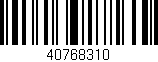 Código de barras (EAN, GTIN, SKU, ISBN): '40768310'