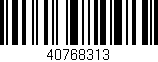 Código de barras (EAN, GTIN, SKU, ISBN): '40768313'